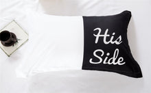 Load image into Gallery viewer, Black &amp; White Her Side His Side Bedding Set