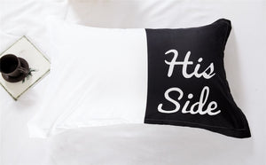 Black & White Her Side His Side Bedding Set