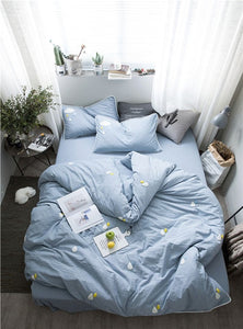 Washed Cotton Bed Linen - Embroidery Duvet