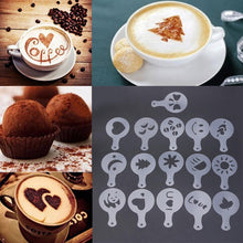 Load image into Gallery viewer, 16Pcs/set Coffee Latte Dusting Stencils