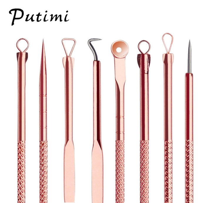 Rose Gold Acne, Blackhead, Pimple Removal Tools