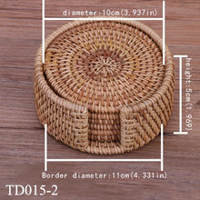 Load image into Gallery viewer, 6pcs Creative Coasters - Rattan Weave