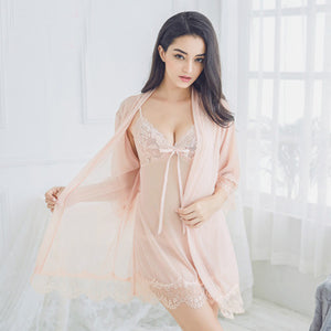 Lace Nightie and Matching Robe