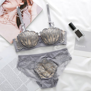 European Lingerie Set with Push Up Bra