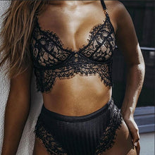 Load image into Gallery viewer, Lace Push Up Bra Seamless Lingerie Set with High Waist Panties