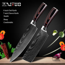 Load image into Gallery viewer, 8&quot;inch Japanese Kitchen Knives - Damascus Pattern