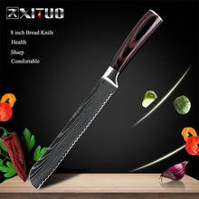 Load image into Gallery viewer, 8&quot;inch Japanese Kitchen Knives - Damascus Pattern