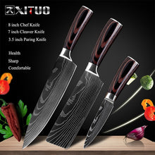 Load image into Gallery viewer, 8&quot;inch Japanese Kitchen Knives - Damascus Pattern