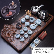 Load image into Gallery viewer, 32pc Solid Wood Ceremonial Tea Set