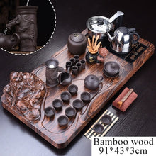 Load image into Gallery viewer, 32pc Solid Wood Ceremonial Tea Set