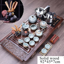 Load image into Gallery viewer, 32pc Solid Wood Ceremonial Tea Set